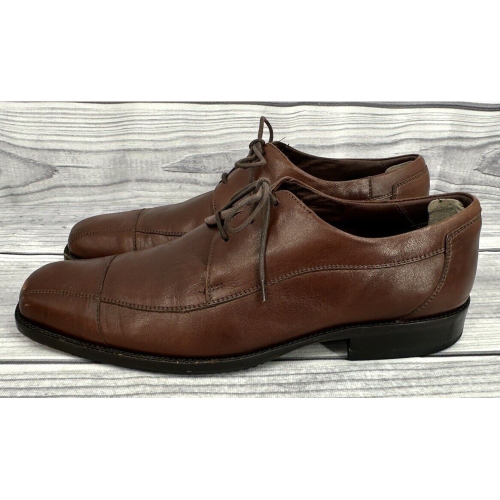 JOHNSTON & MURPHY OXFORD DRESS SHOES Men's Size 11.5 M BROWN LEATHER